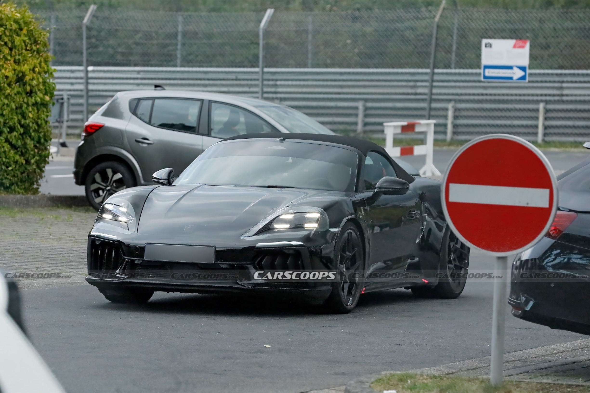 Porsche 718 Boxster EV spy shots Sep 26 00027
