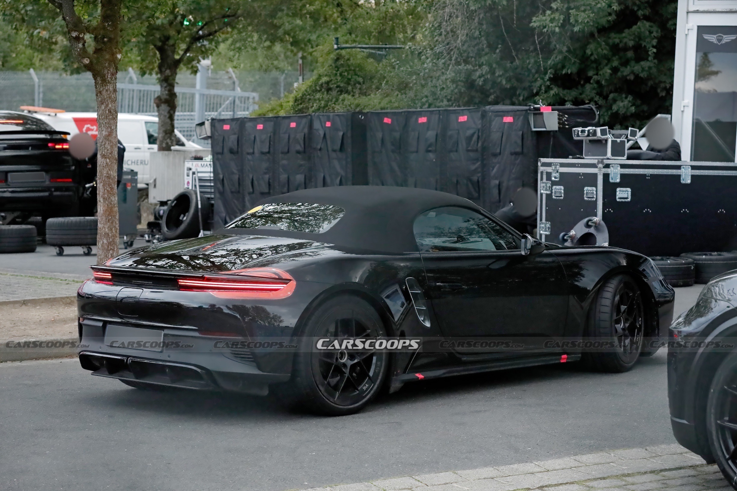 Porsche 718 Boxster EV spy shots Sep 26 00028