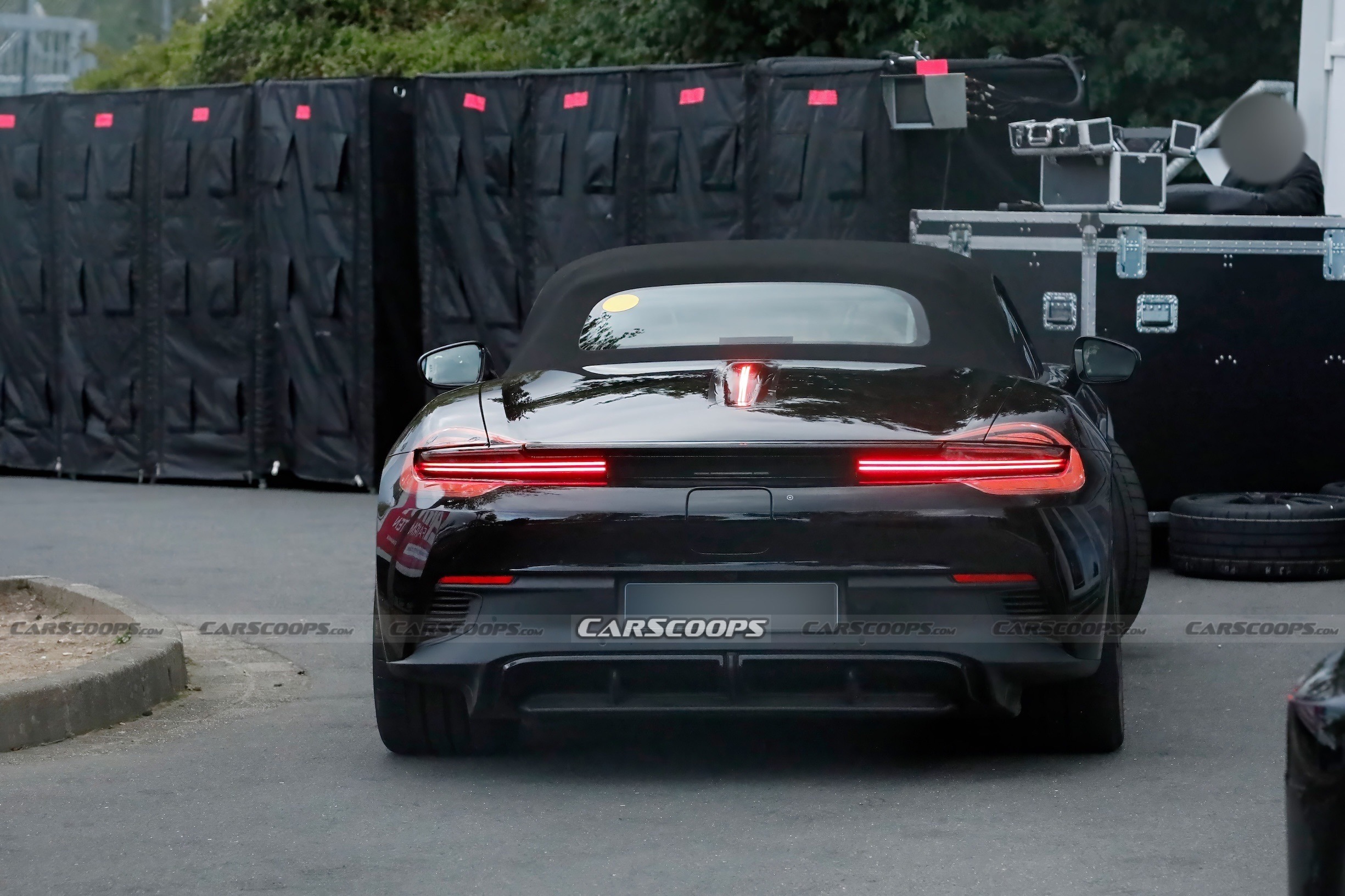 Porsche 718 Boxster EV spy shots Sep 26 00029