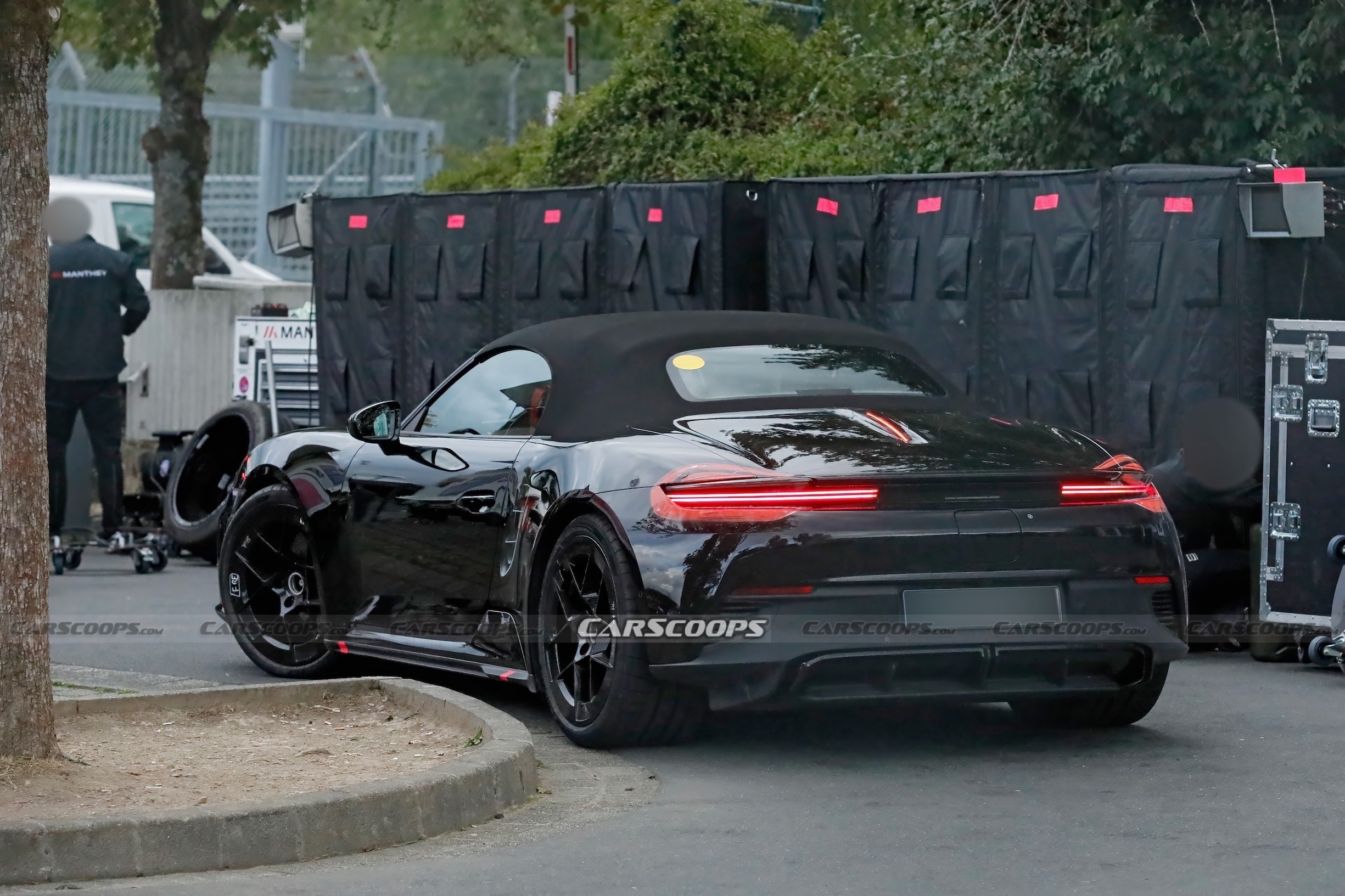 Porsche 718 Boxster EV spy shots Sep 26 00030
