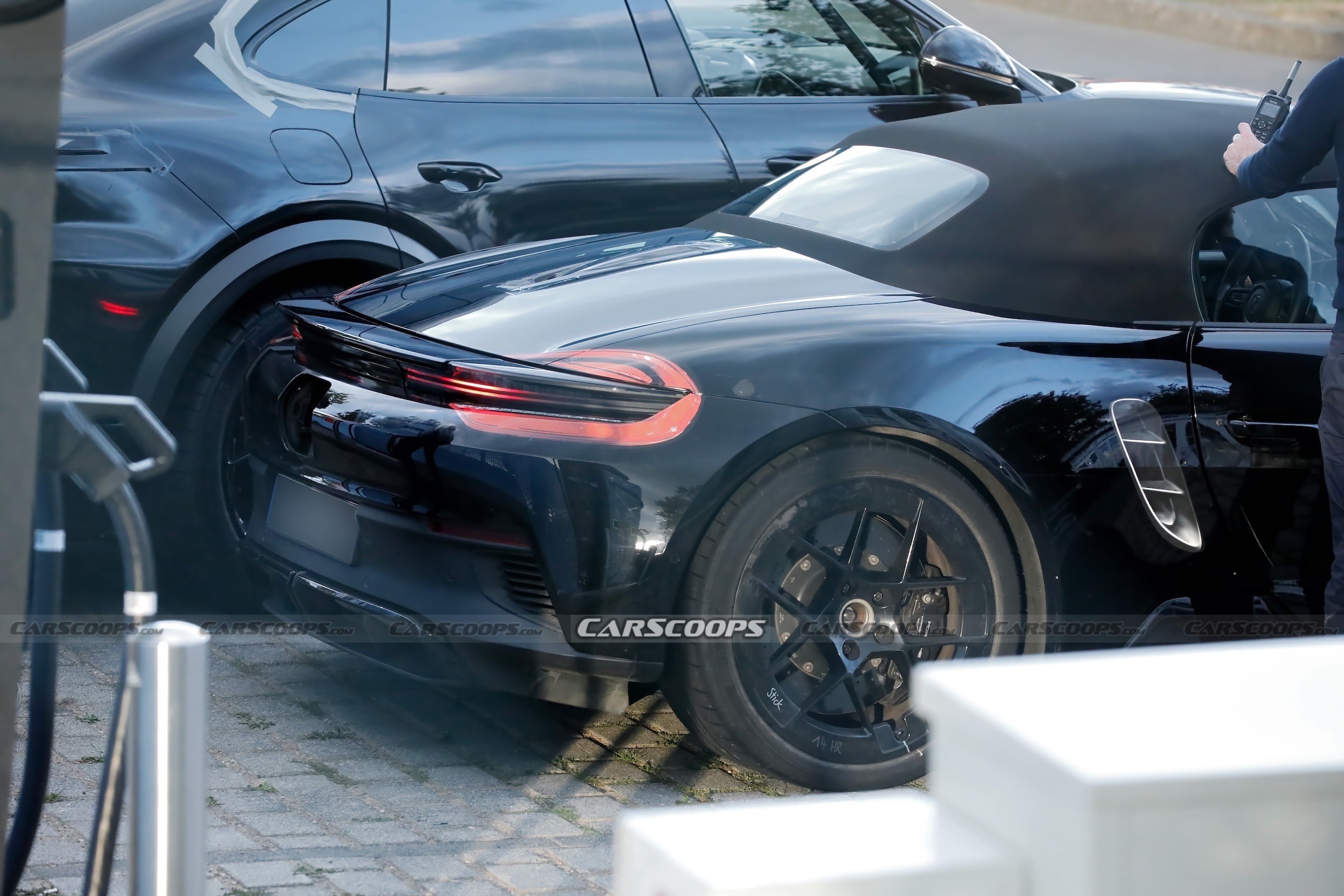 Porsche 718 Boxster EV spy shots Sep 26 00032