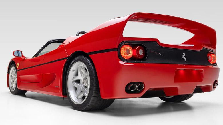 The rear of a low-mileage 1997 Ferrari F50