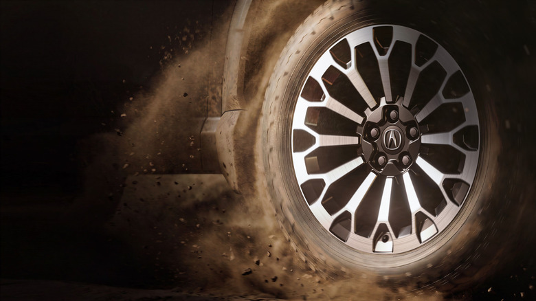 A teaser image of Acura's new adventure-ready SUV