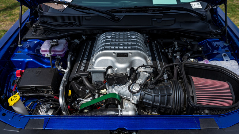 The old Dodge SRT Hellcat's engine