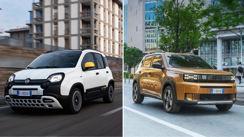 Fiat Pandina (left) and Grande Panda (right)