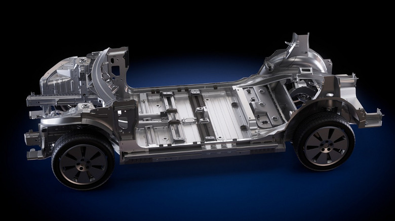 A rendering of GM's fourth-generation EV platform