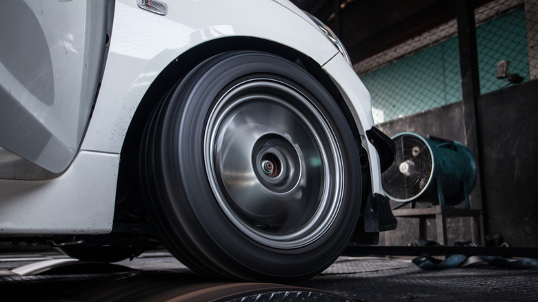 Car on a dyno