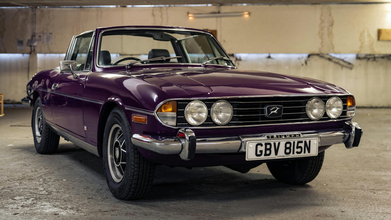 James May's old 1974 Triumph Stag painted in purple