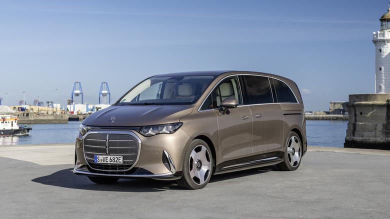 An exterior shot of a Mercedes VLE minivan