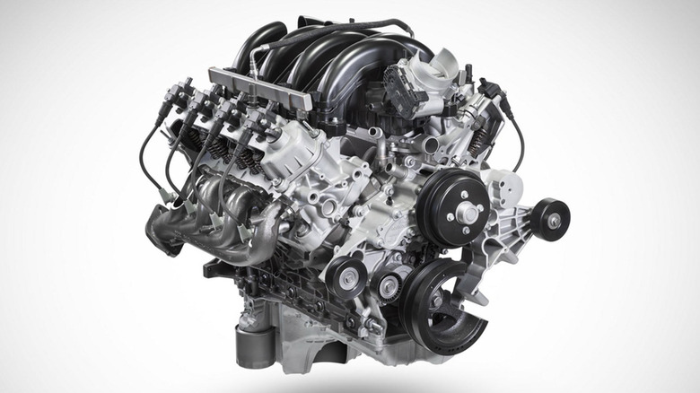 A photo of Ford's 7.3-liter naturally aspirated Godzilla V8