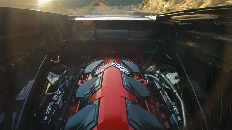 6.7-liter V8 engine in a C8 Chevrolet Corvette