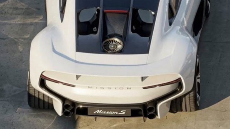A leaked image of the Porsche Mission S concept supercar