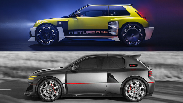 Renault 5 Turbo 3E VS Peugeot e-T16 Concept