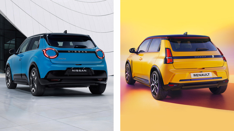The Nissan Micra and the Renault 5 E-Tech