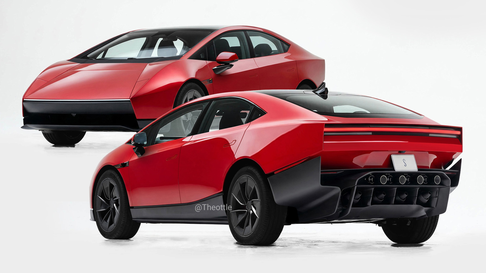 Czy Tesla Roadster powinna doczekać się sedana w stylu Lamborghini?