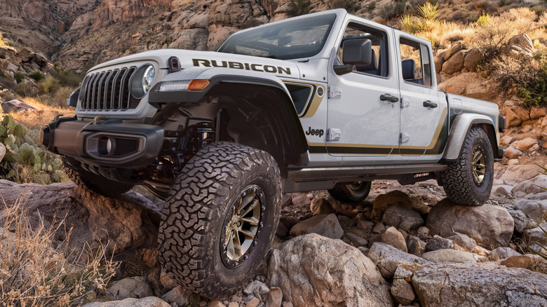 The new Jeep Wrangler 35-inch Tire Launch Edition off-roading
