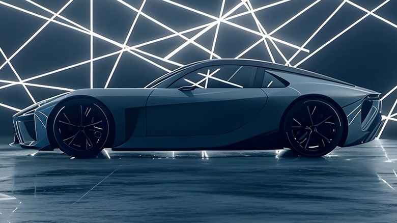 The Lexus LFA Concept's side profile