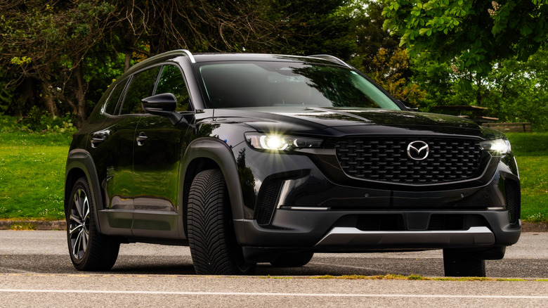 Front shot of a black Mazda CX-50