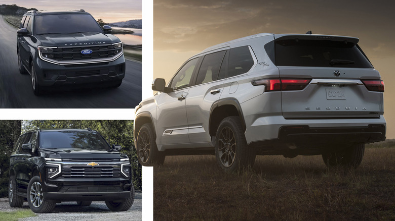 Toyota Sequoia, Ford Expedition, and Chevrolet Tahoe