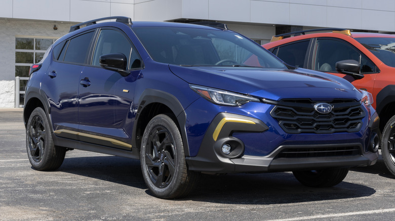 A 2024 Subaru Crosstrek at a dealership
