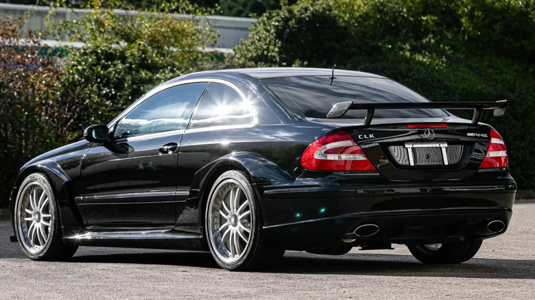 Rear three-quarter image of a 2004 Mercedes CLK DTM AMG
