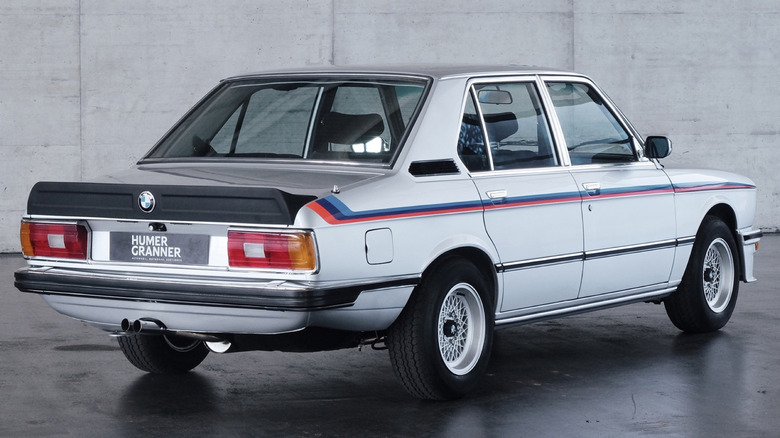 Front three-quarter shot of a BMW Motorsport 5 Series from 1979
