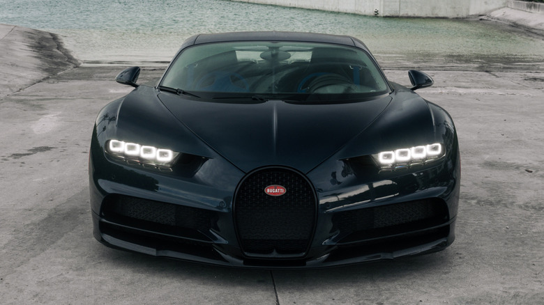 An all-black Bugatti Chiron in the U.S.