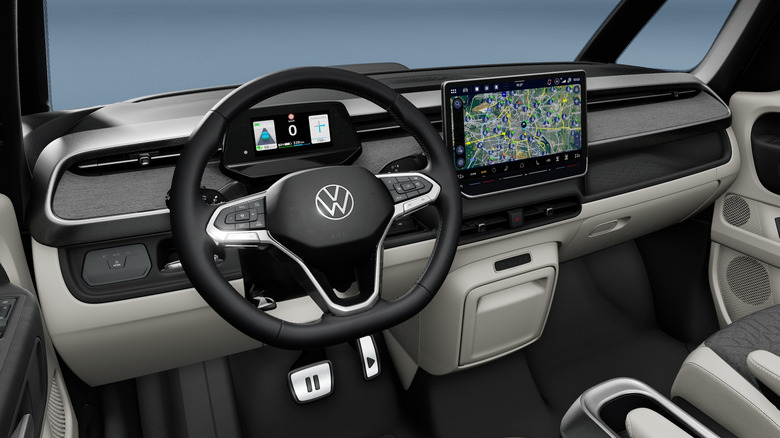 The interior of the recently-updated EU-Spec VW ID Buzz