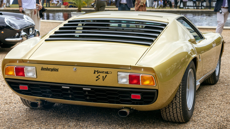 Rear shot of a Lamborghini Miura