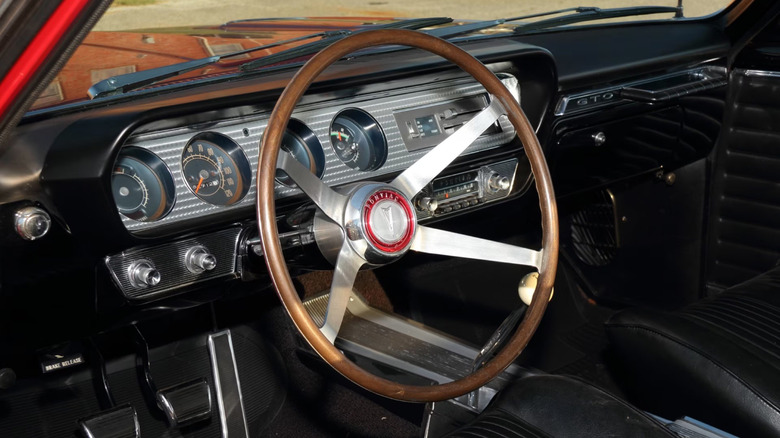 An interior shot of a 1964 Pontiac GTO