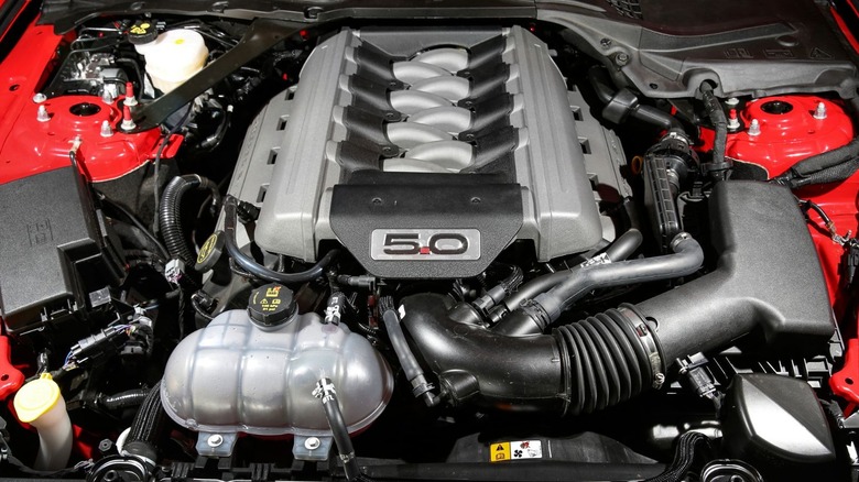A photo of Ford's powerful 5.0-liter Coyote V8