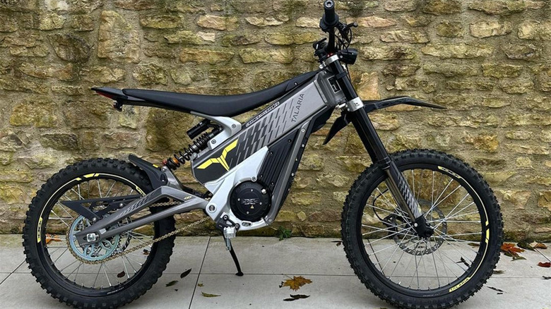 Talaria XXX Electric Dirt Bike on sidewalk