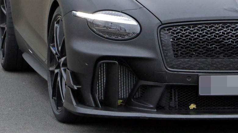 Close-up of a Bentley Supersports convertible prototype