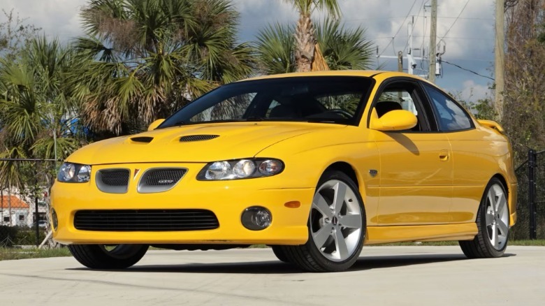 A yellow 2005 Pontiac GTO