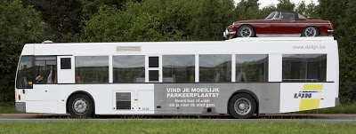  Belgian Bus Company Suggests We Park Our Cars On Their Buses Or In A… Canal!