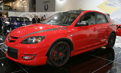 2007 mazda 3 sedan red