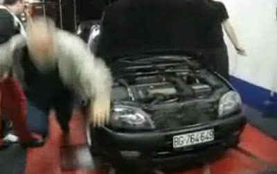  Video: Man Accidently Steps on Roller During Dyno Test