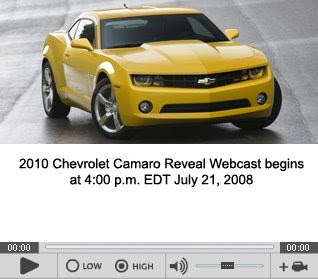  See the 2010 Chevrolet Camaro Unveiled Live at 4pm on CarScoop