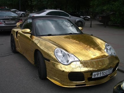  Gold Plated Porsche 911 Cabriolet in Russia