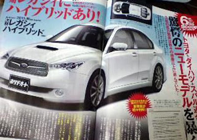  2010 Subaru Legacy Rendering – Rumours for a Hybrid Version