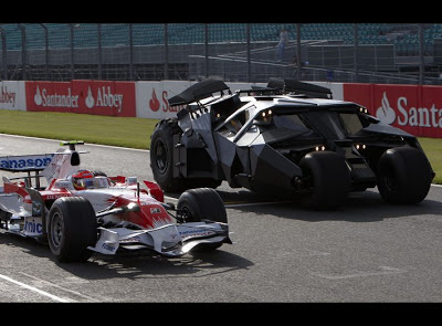  Video: Toyota F1 Meets the Batmobile at Silverstone