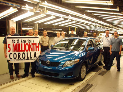  Toyota Builds 5,000,000th North American Corolla