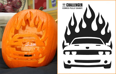 Dodge Challenger and Ram Stencils for Halloween Pumpkin Carving | Carscoops