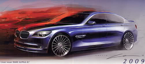  2009 BMW Alpina B7 Teaser Sketch