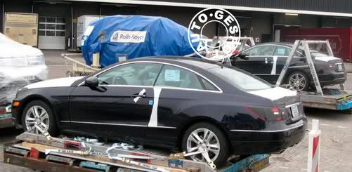  2010 Mercedes-Benz E-Class Coupe Spied at Amsterdam's Airport