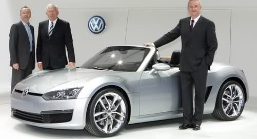  VW BlueSport Mid-Engined Roadster Concept with 180HP Diesel Achieves 55MPG