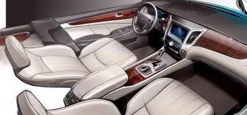  2010 Hyundai Equus Luxury Sedan – New Interior Sketch