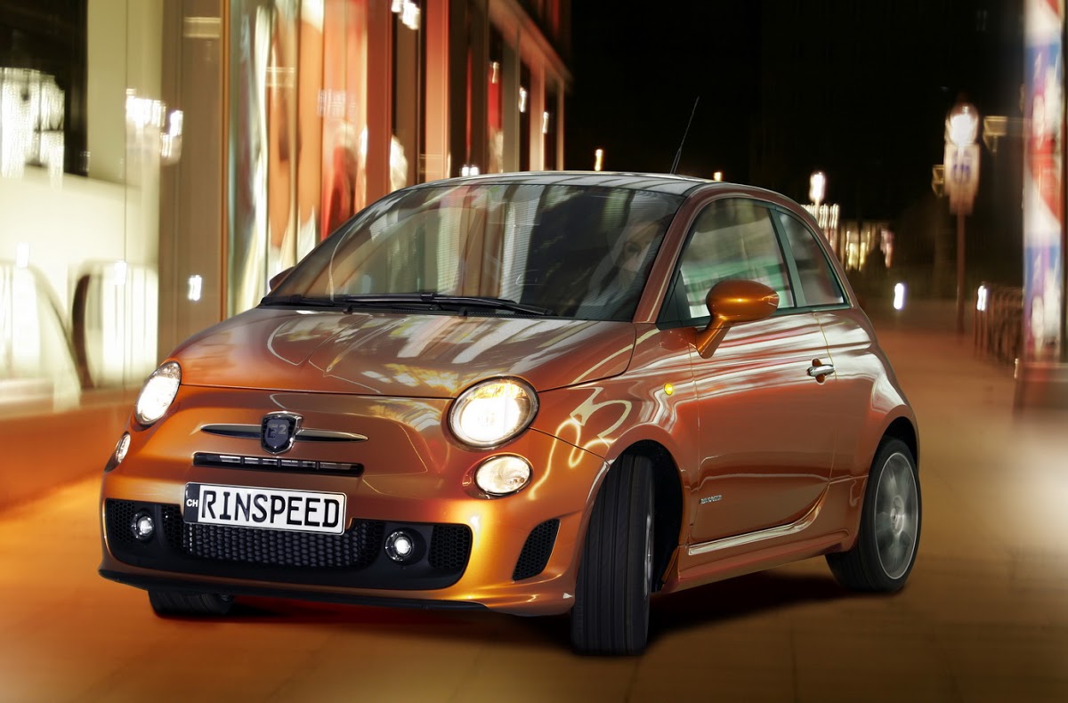 Rinspeed's Fiat 500 Abarth E2 with Dual Power Mode Carscoops