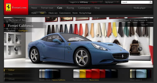  Ferrari Upgrading its official Website with New looks, Virtual Tours and Test Drives