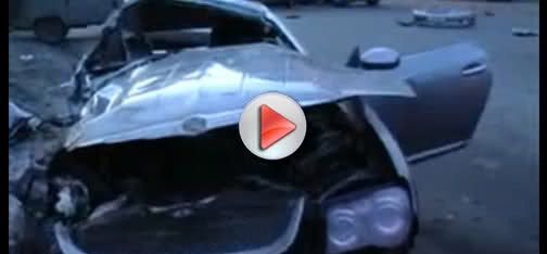  Gruesome Collision between Chrysler Crossfire and Truck Caught on Camera